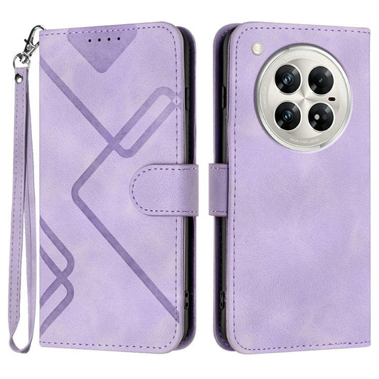 YX0040 For Infinix Zero 40 4G / 5G Case Leather Phone Cover Geometry Pattern - Light Purple
