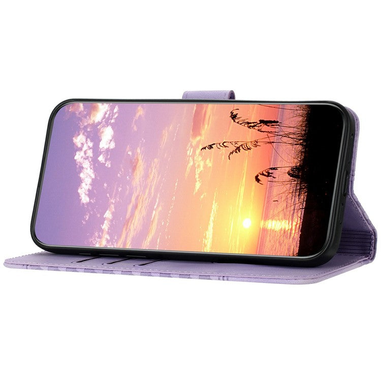 YX0060 For Infinix Hot 50 4G Case Elephant Head Pattern Leather Phone Cover - Purple