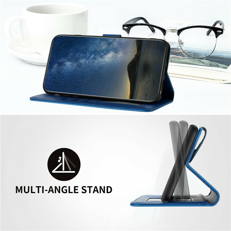 YX0050 For Infinix Hot 50 4G Case Mandala Flower Leather Wallet Phone Cover - Sapphire