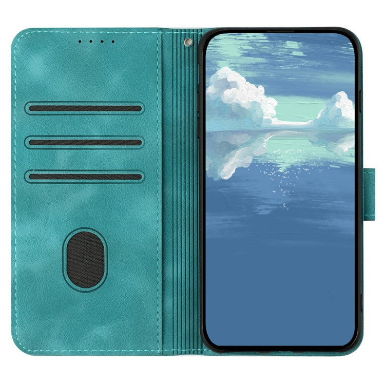 YX0040 For Infinix Hot 50 4G Case Leather Phone Cover Geometry Pattern - Baby Blue