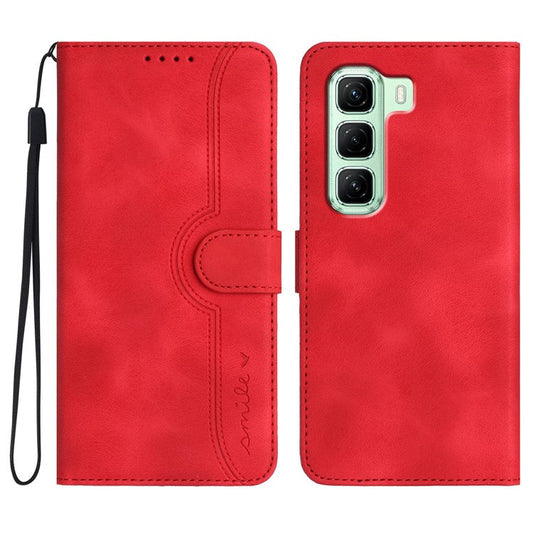 YX0030 For Infinix Hot 50 4G Case Leather Phone Cover Wallet Stand Design - Red