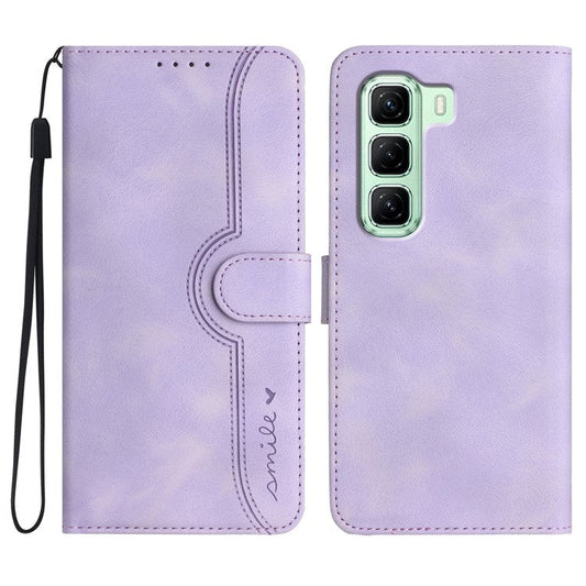 YX0030 For Infinix Hot 50 4G Case Leather Phone Cover Wallet Stand Design - Light Purple