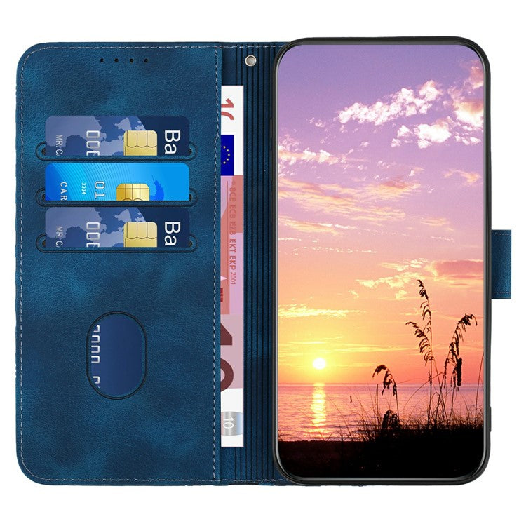 YX0060 For Infinix Hot 50 5G Case Elephant Head Pattern Leather Phone Cover - Sapphire