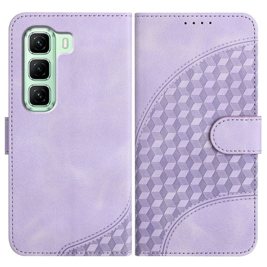 YX0060 For Infinix Hot 50 5G Case Elephant Head Pattern Leather Phone Cover - Light Purple