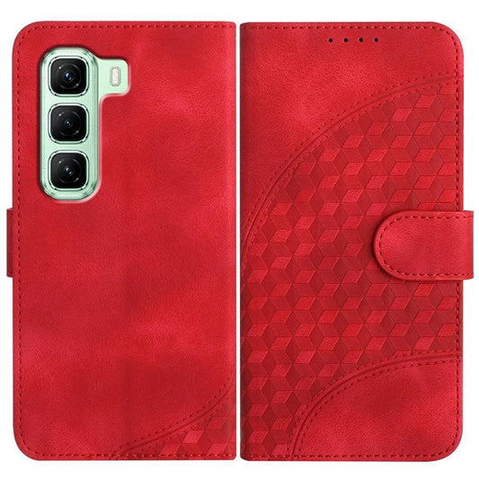 YX0060 For Infinix Hot 50 5G Case Elephant Head Pattern Leather Phone Cover - Red