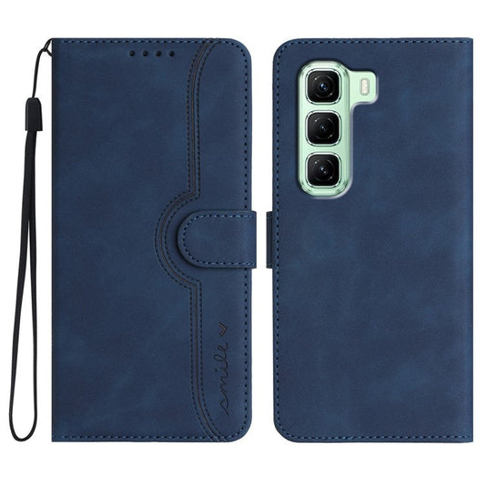 YX0030 For Infinix Hot 50 5G Case Leather Phone Cover Wallet Stand Design - Sapphire
