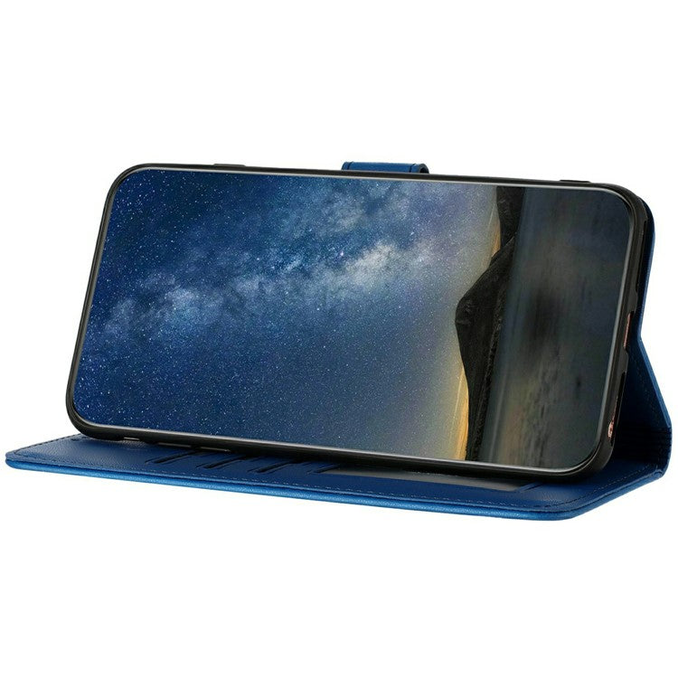 YX0050 For Infinix Hot 50i 5G / Smart 9 4G Case Mandala Flower Leather Wallet Phone Cover - Sapphire