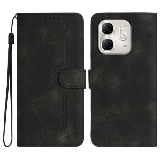 YX0030 For Infinix Hot 50i 5G / Smart 9 4G Case Leather Phone Cover Wallet Stand Design - Black