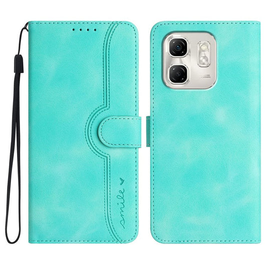 YX0030 For Infinix Hot 50i 5G / Smart 9 4G Case Leather Phone Cover Wallet Stand Design - Baby Blue