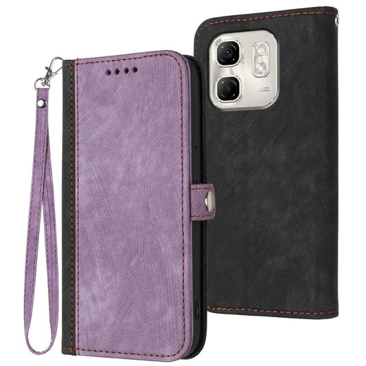 YX0020 For Infinix Hot 50i 5G / Smart 9 4G Case Wallet Stand Skin Touch Leather Phone Cover - Purple
