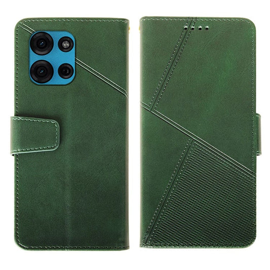IDEWEI For Motorola Moto G75 5G Case Leather Wallet Phone Cover Stand Calf Texture - Green