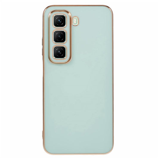 For Infinix Hot 50 5G Case TPU Slim Fit Shockproof Phone Cover 6D Electroplating - Cyan