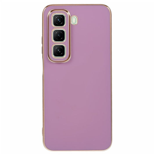 For Infinix Hot 50 5G Case TPU Slim Fit Shockproof Phone Cover 6D Electroplating - Purple