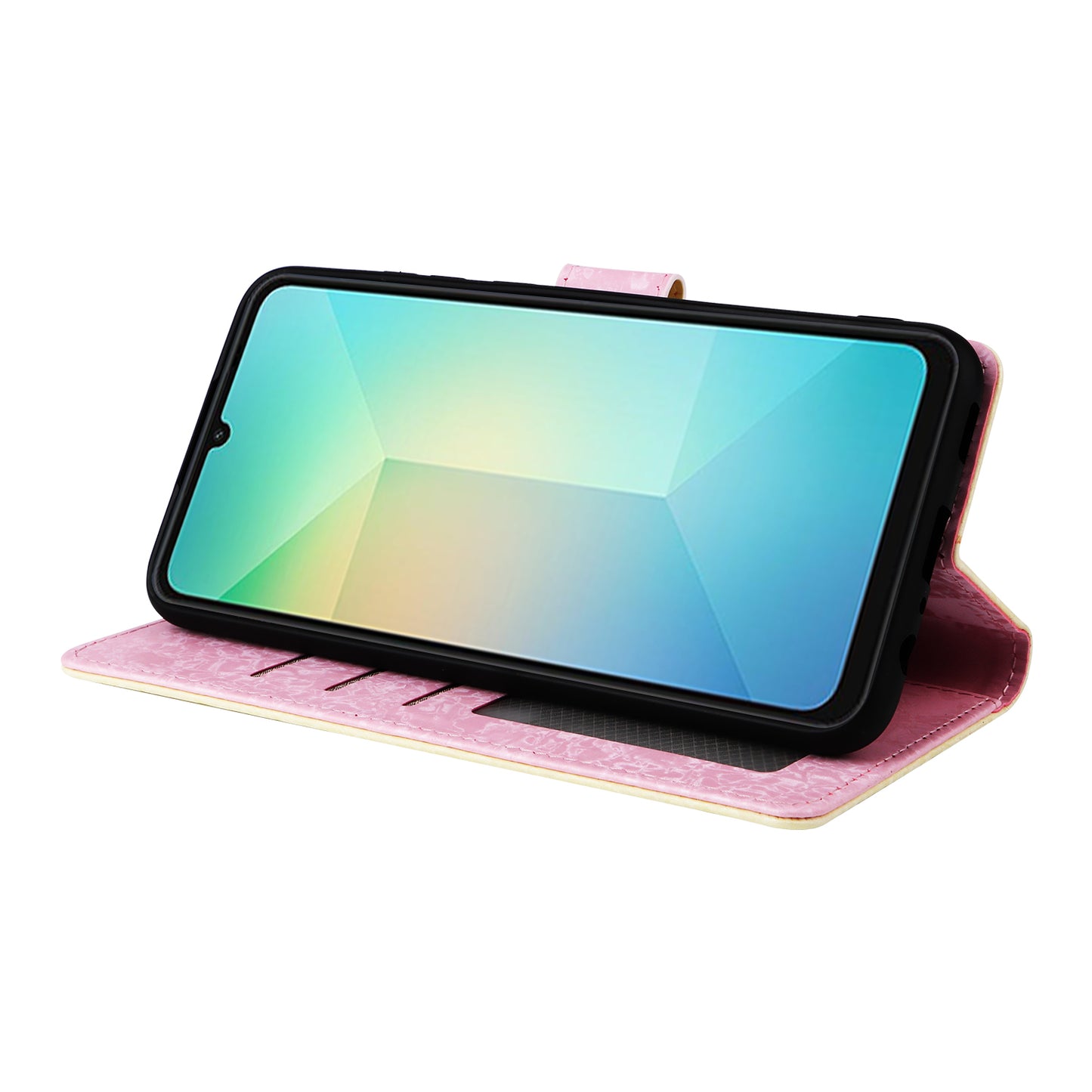 For Samsung Galaxy A06 Case RFID Blocking Flower Leather Phone Cover - Yellow Daisy