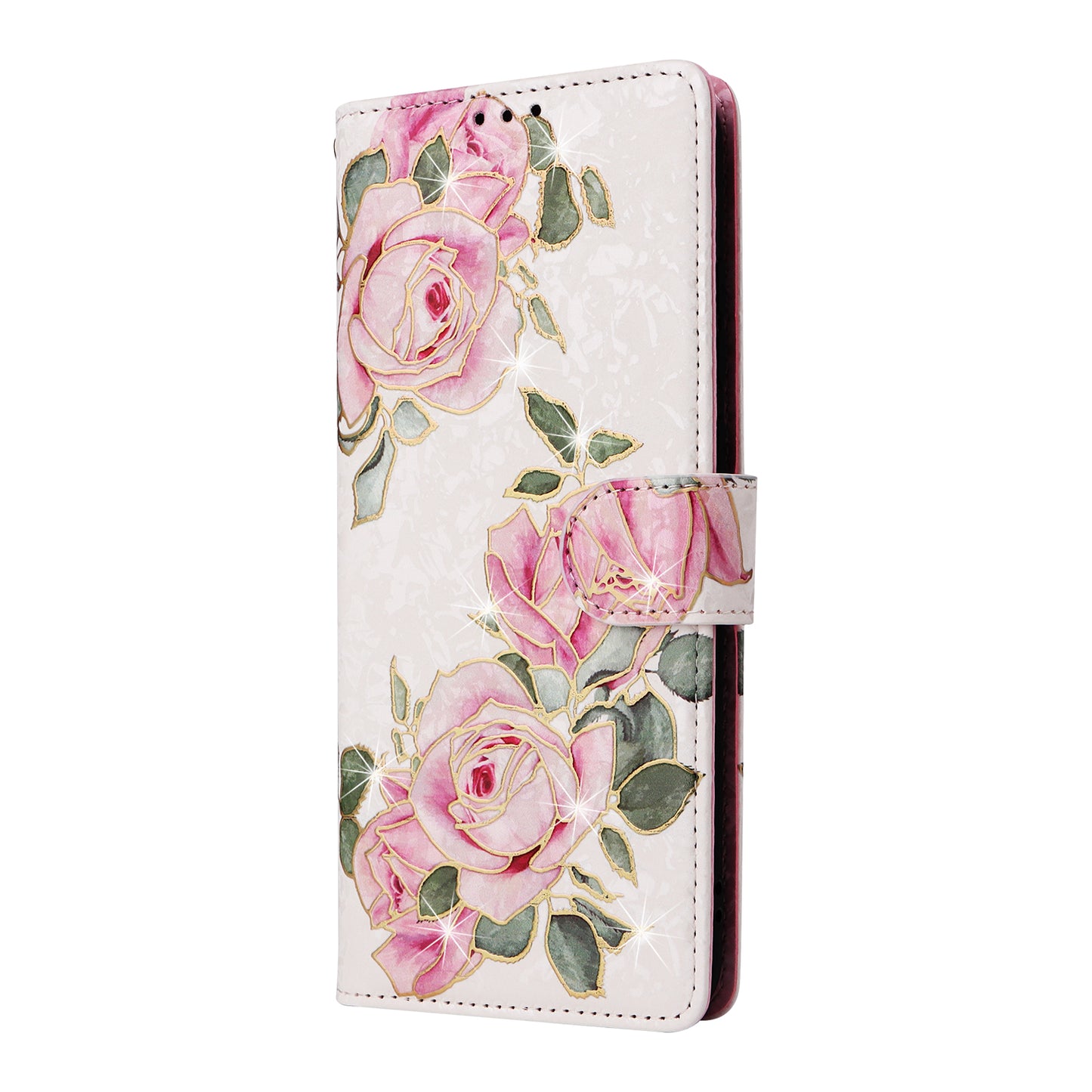 For Samsung Galaxy A06 Case RFID Blocking Flower Leather Phone Cover - Flower