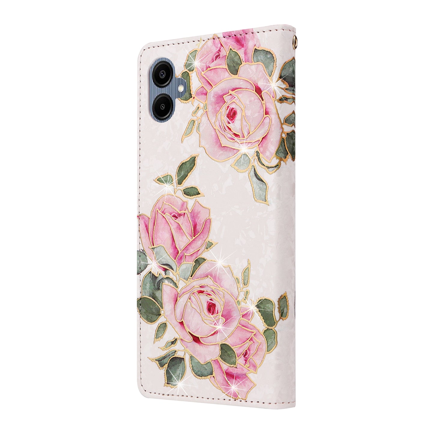 For Samsung Galaxy A06 Case RFID Blocking Flower Leather Phone Cover - Flower
