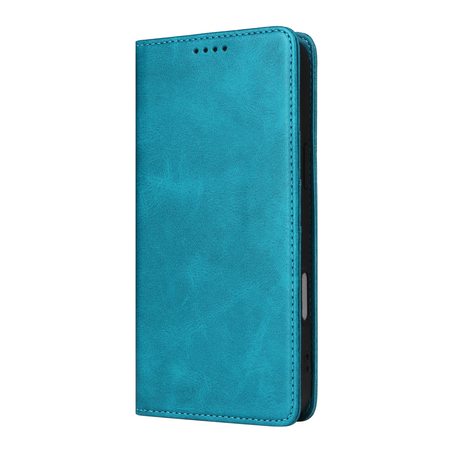 For Samsung Galaxy A06 Case RFID Blocking PU Leather Phone Wallet Cover - Peacock Blue