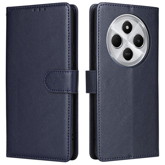 For Xiaomi Poco C75 4G / Redmi 14R 5G / 14C 4G Case Wallet Stand View PU Leather Phone Cover - Blue