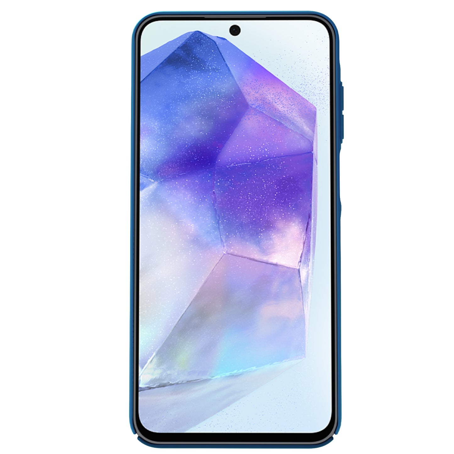 NILLKIN Frosted Shield Phone Case for Samsung Galaxy A16 5G / A16 4G Hard PC Back Cover - Black - Blue