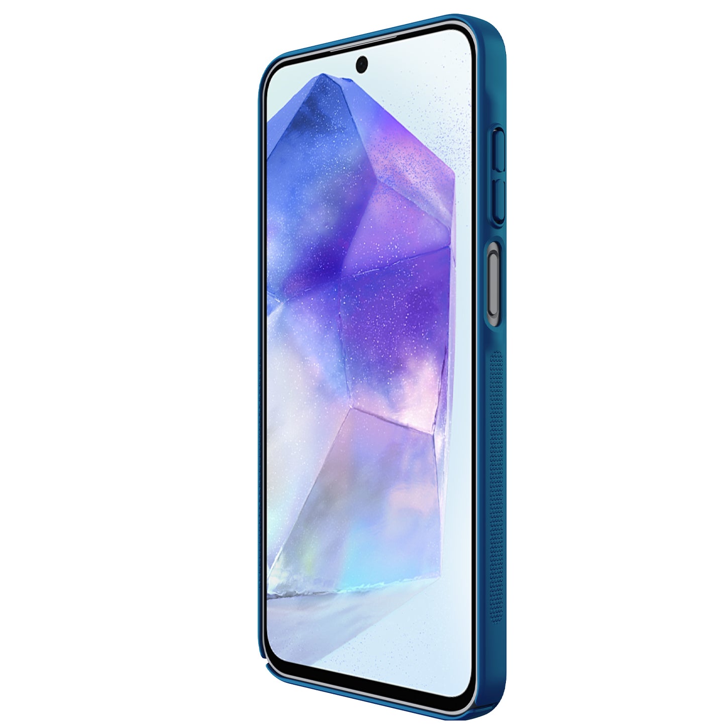 NILLKIN Frosted Shield Phone Case for Samsung Galaxy A16 5G / A16 4G Hard PC Back Cover - Black - Blue