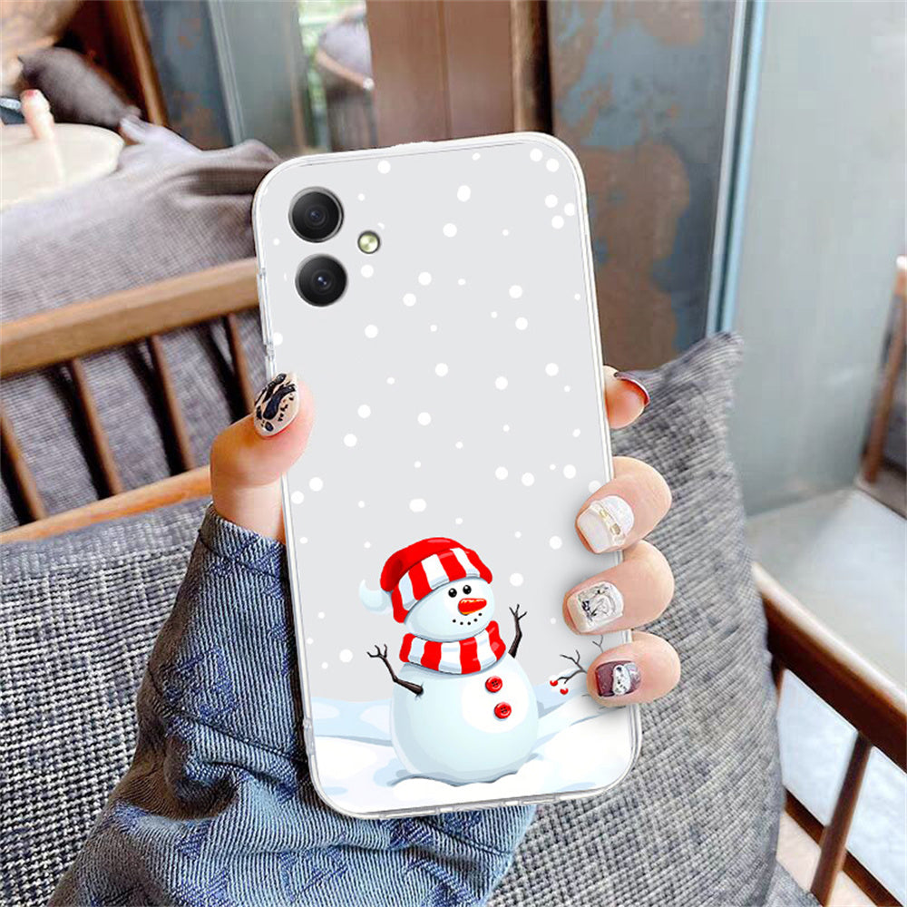For Samsung Galaxy A06 Case Christmas Pattern Print Soft TPU Phone Protector - Snowman