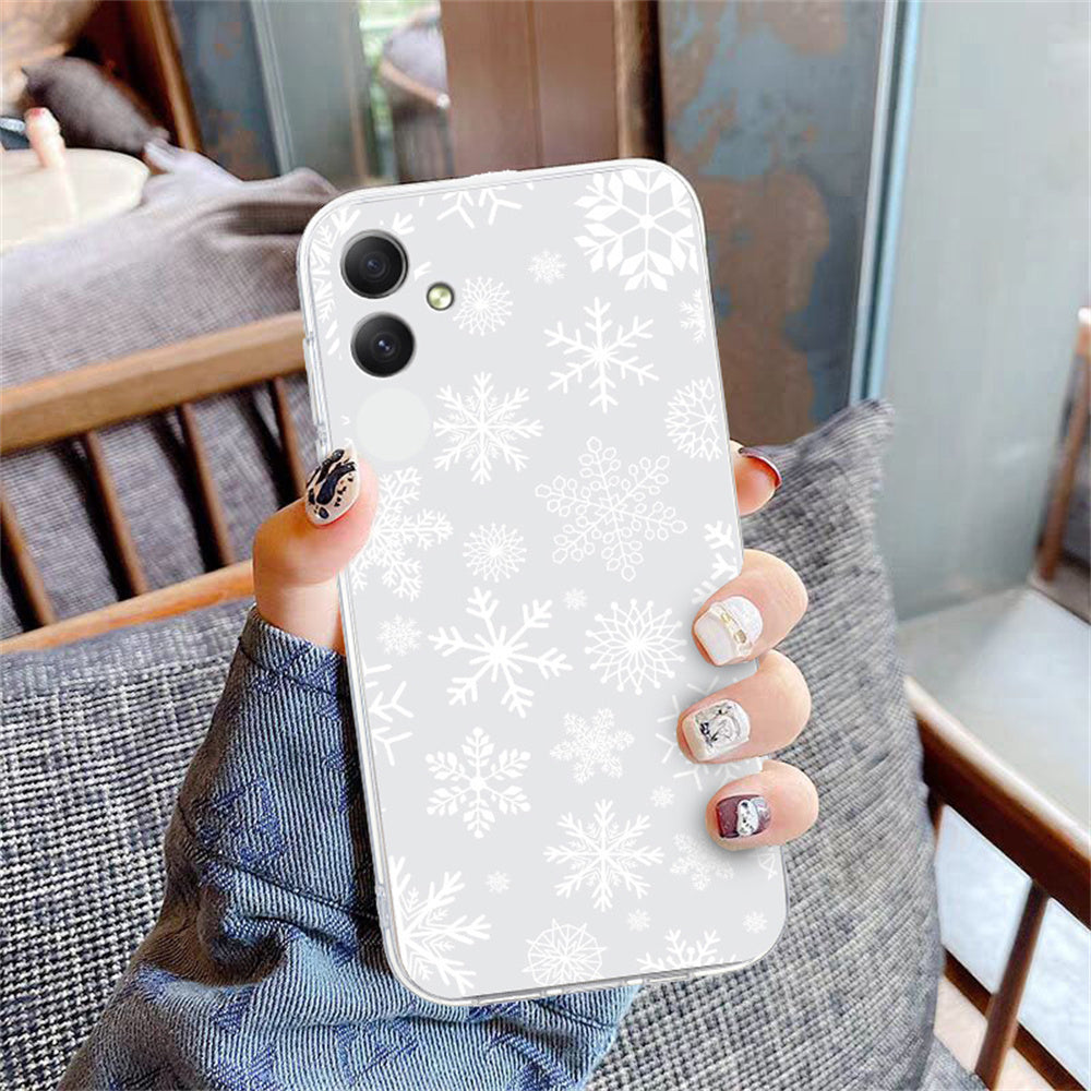 For Samsung Galaxy A06 Case Christmas Pattern Print Soft TPU Phone Protector - Snowflake
