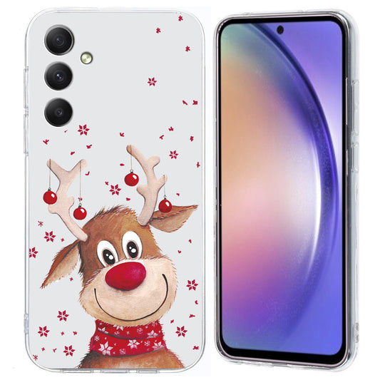 For Samsung Galaxy A16 5G / A16 4G Case Christmas Pattern Print Soft TPU Phone Protector - Deer