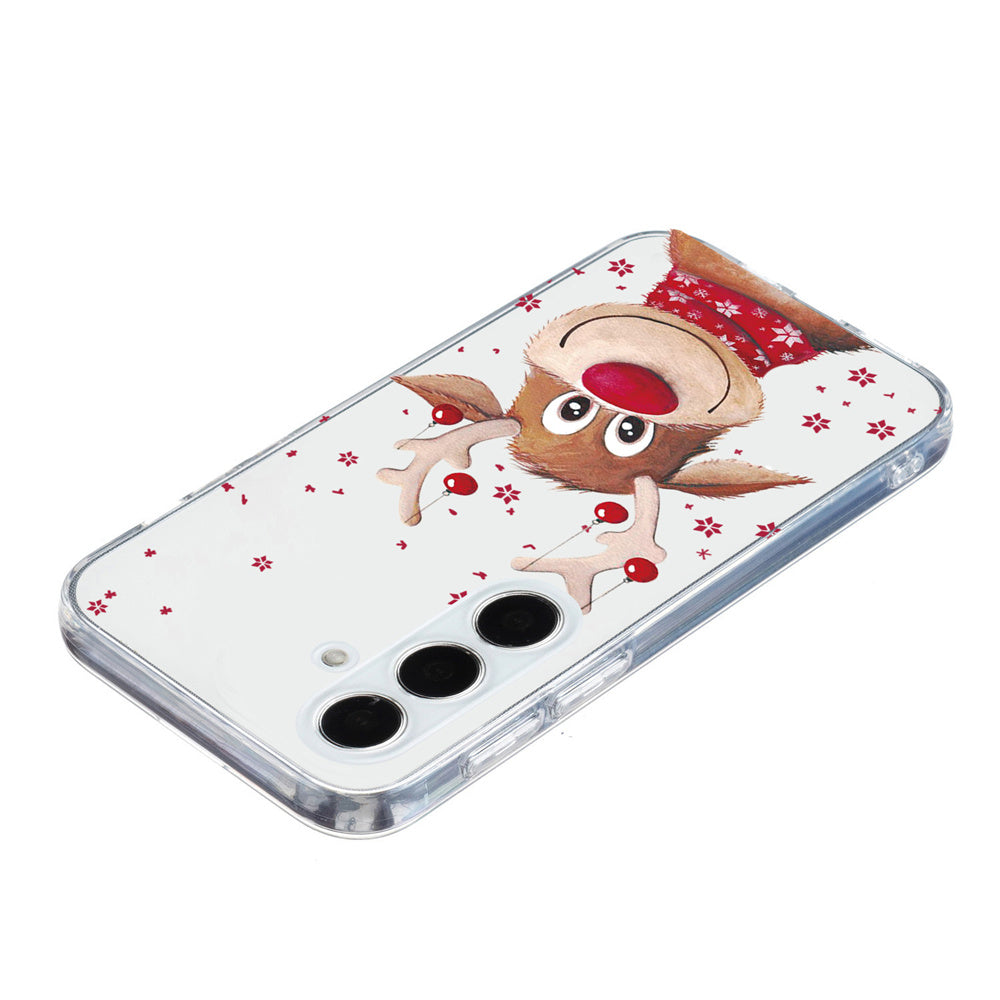 For Samsung Galaxy A16 5G / A16 4G Case Christmas Pattern Print Soft TPU Phone Protector - Deer