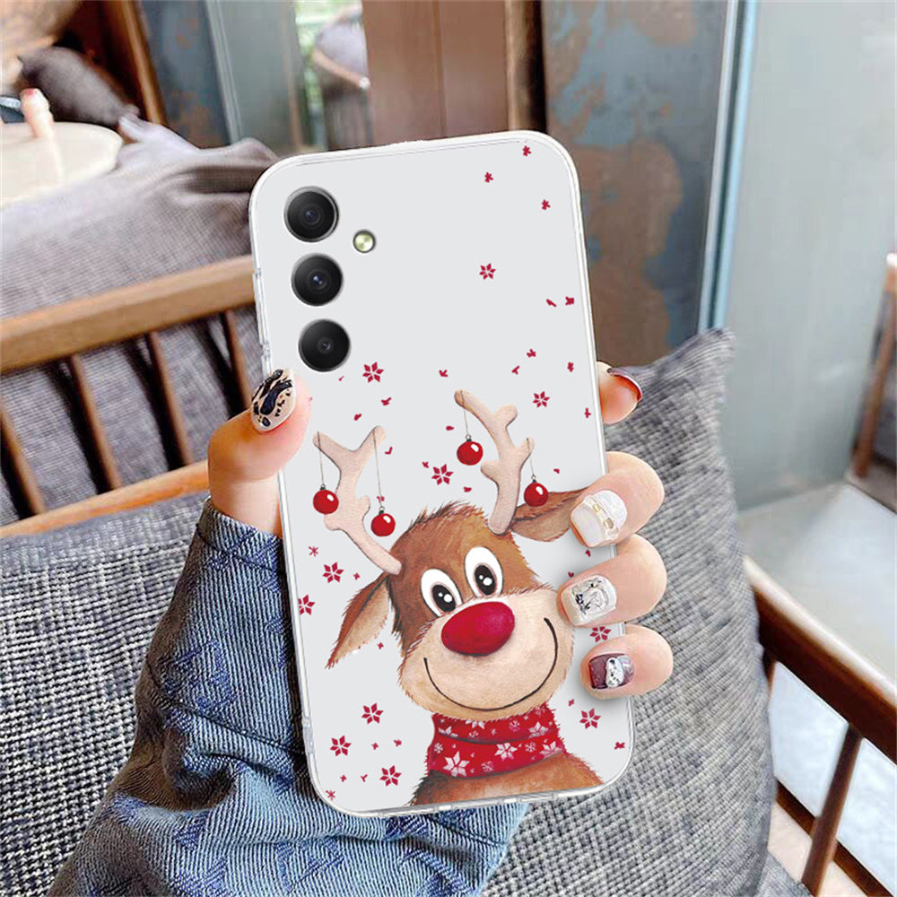 For Samsung Galaxy A16 5G / A16 4G Case Christmas Pattern Print Soft TPU Phone Protector - Deer