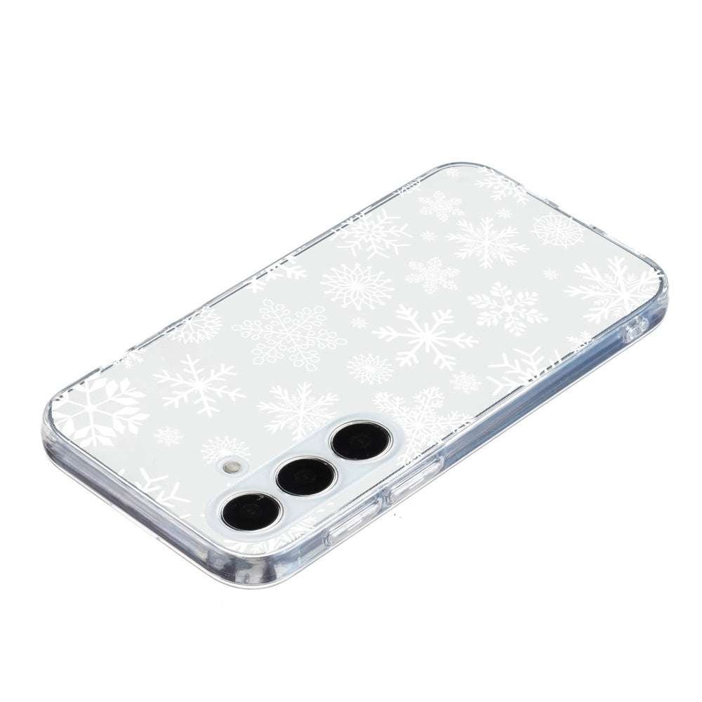 For Samsung Galaxy A16 5G / A16 4G Case Christmas Pattern Print Soft TPU Phone Protector - Snowflake