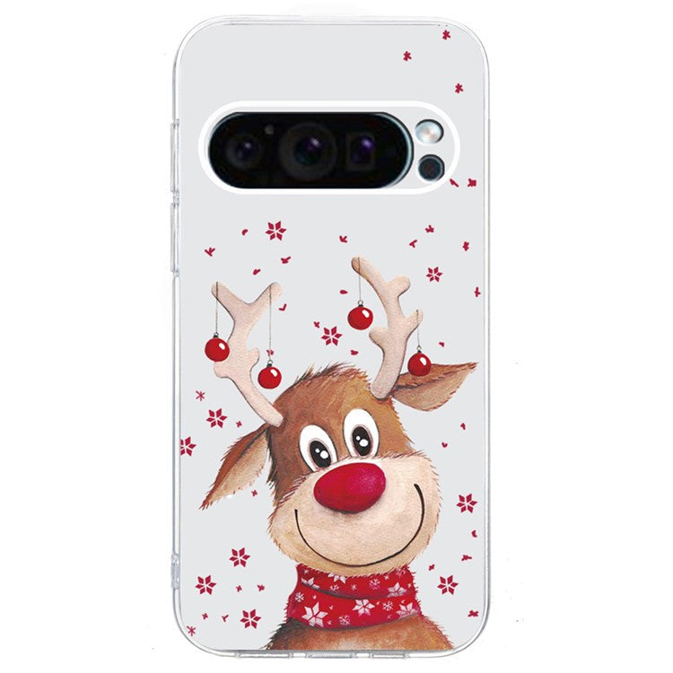 For Google Pixel 9 Pro XL Case Christmas Pattern Print Soft TPU Phone Protector - Deer