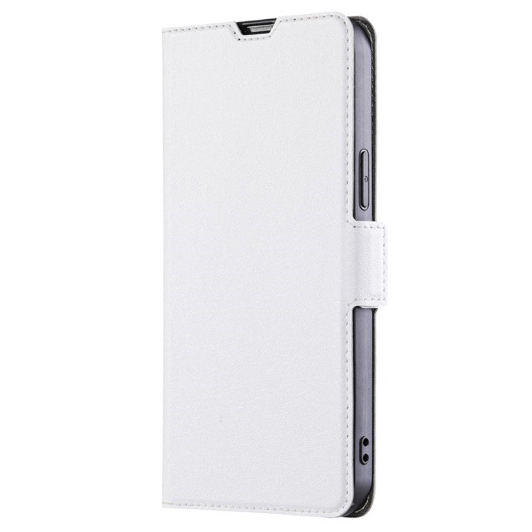 For OnePlus Nord CE4 Lite 5G / Oppo K12x 5G (China) Case Card Holder PU Leather Phone Cover - White
