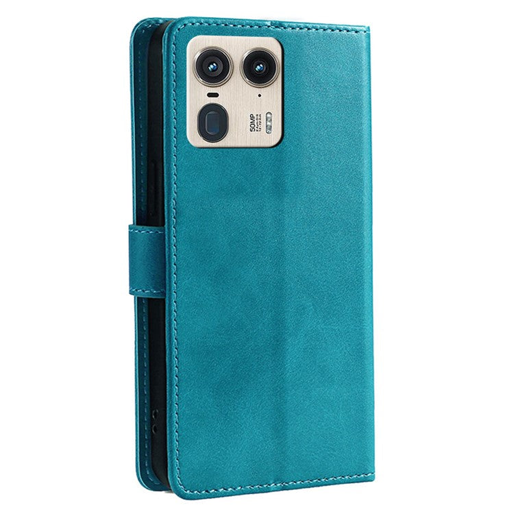 For Motorola Moto X50 Ultra 5G / Edge 50 Ultra 5G Wallet Case Calf Texture Leather Phone Cover - Baby Blue