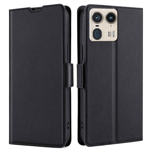 For Motorola Moto X50 Ultra 5G / Edge 50 Ultra 5G Case Card Holder PU Leather Phone Cover - Black