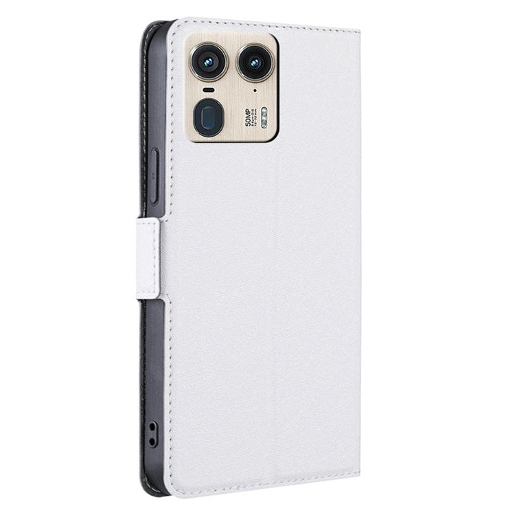 For Motorola Moto X50 Ultra 5G / Edge 50 Ultra 5G Case Card Holder PU Leather Phone Cover - White