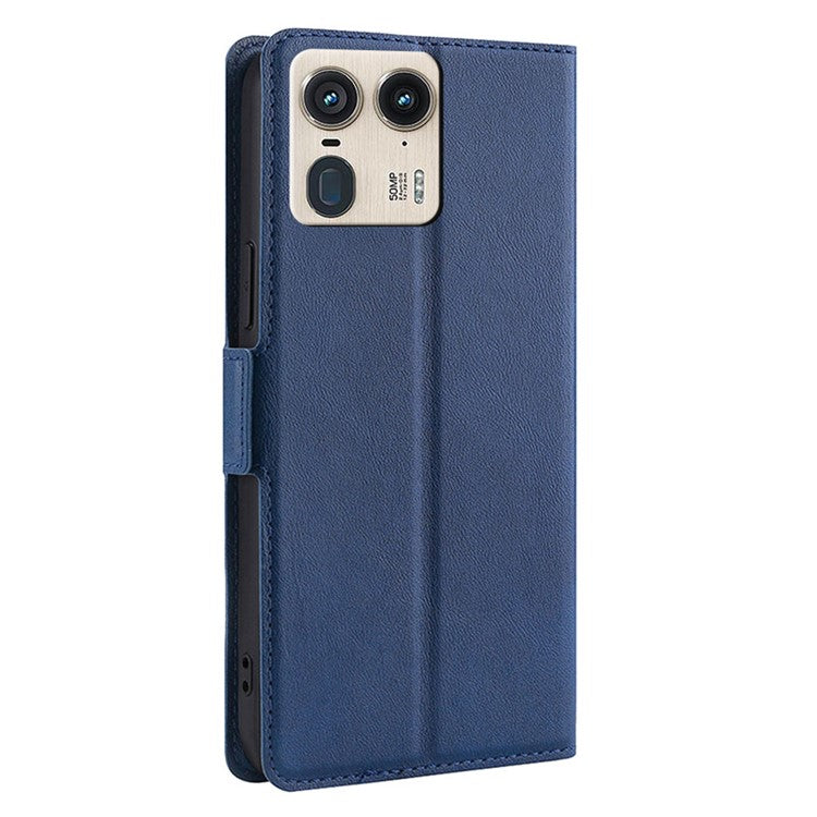 For Motorola Moto X50 Ultra 5G / Edge 50 Ultra 5G Case Card Holder PU Leather Phone Cover - Blue