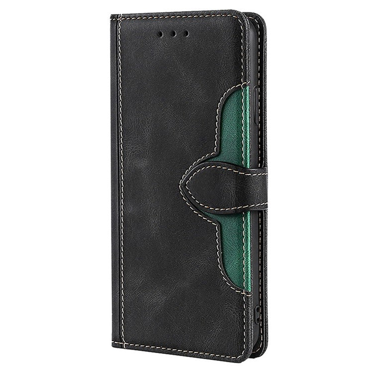 For Motorola Moto X50 Ultra 5G / Edge 50 Ultra 5G Case Leather Wallet Phone Cover with Straw Hat Magnetic Clasp - Black