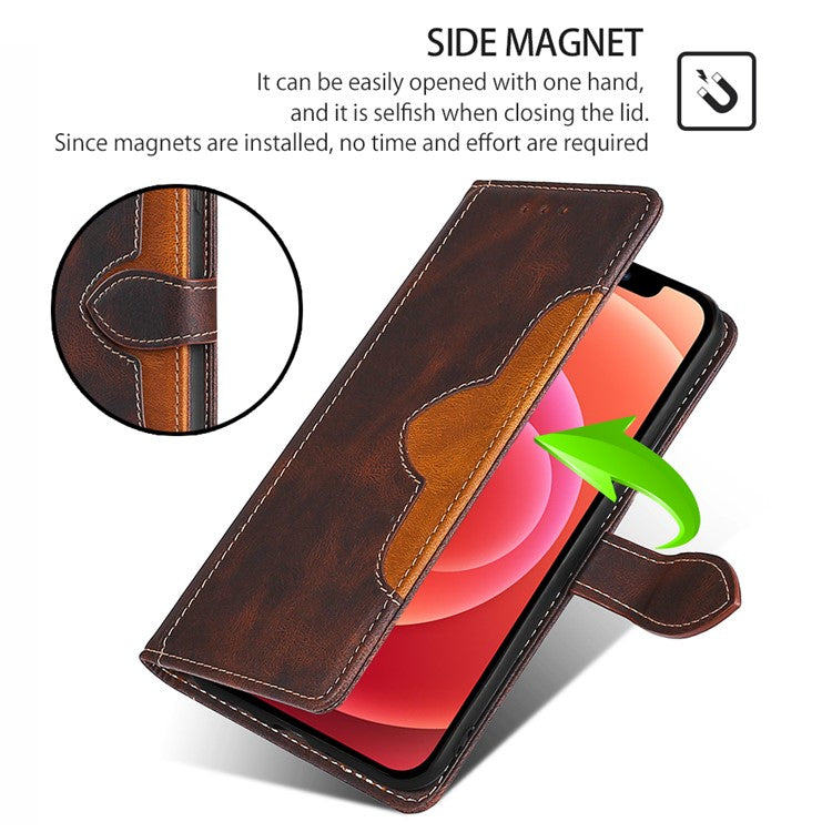 For Motorola Moto X50 Ultra 5G / Edge 50 Ultra 5G Case Leather Wallet Phone Cover with Straw Hat Magnetic Clasp - Brown