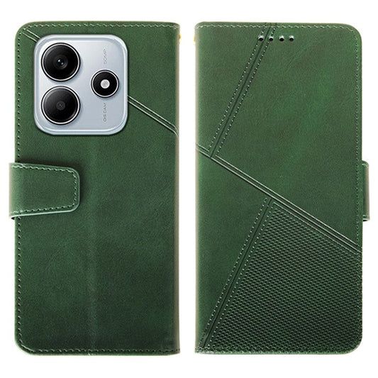 IDEWEI For Xiaomi Redmi Note 14 5G / 14 4G Case Leather Wallet Phone Cover Stand Calf Texture - Green