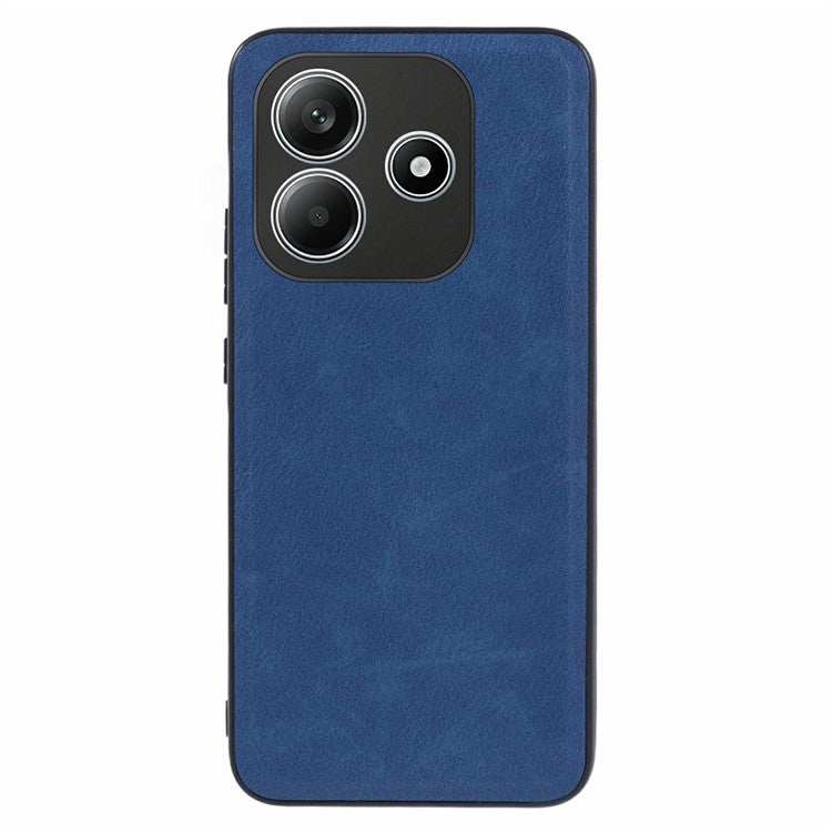 For Xiaomi Redmi Note 14 5G Case Retro Leather Coated PC+TPU Phone Cover - Blue