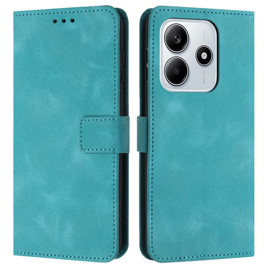 For Xiaomi Redmi Note 14 5G Leather Case Solid Color Wallet Protective Phone Cover - Green