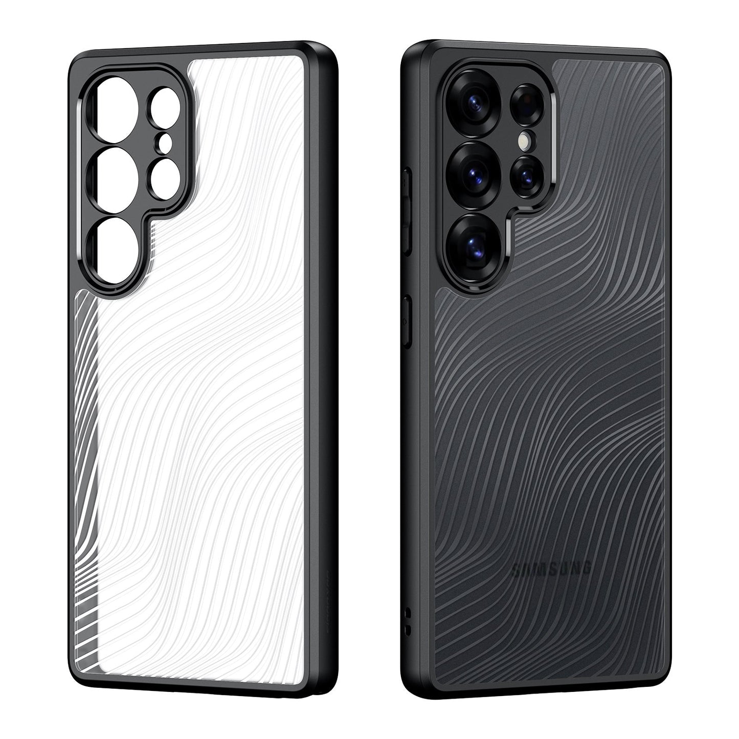 For Samsung Galaxy S25 Ultra Case DUX DUCIS Aimo Series TPU+PC Matte Drop-proof Phone Cover (REACH Certification) - Black