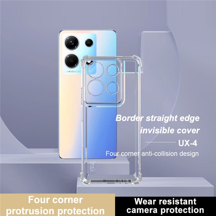 IMAK UX-4 Series for Infinix Note 30 5G / 4G Case Straight Frame Four Corner Shockproof Clear TPU Cover