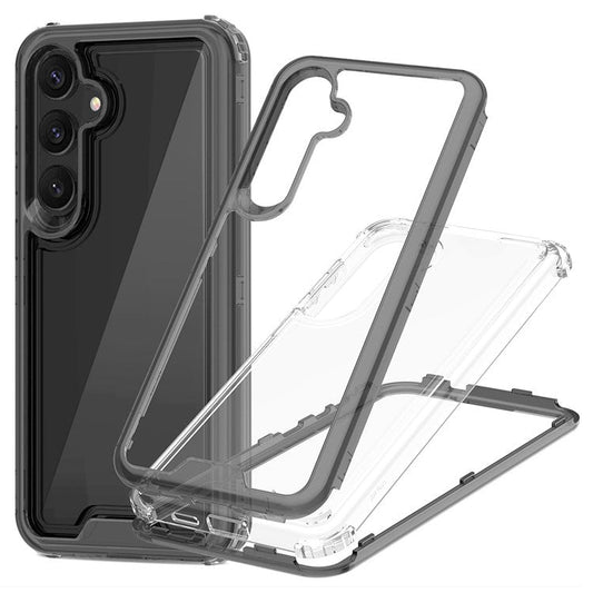 Bulk Purchasing For Samsung Galaxy S24+ Case Detachable 2-in-1 TPU+PC Clear Drop-Proof Phone Cover - Black