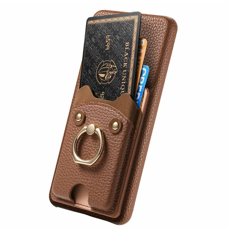 For Google Pixel 9 / 9 Pro Case Cute Bear Design PU Leather+TPU Card Holder Phone Cover - Brown