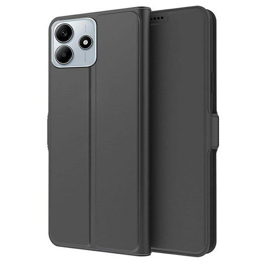 For Xiaomi Redmi Note 14 5G Case Shockproof TPU Inner Shell Leather Phone Cover Card Slot - Black