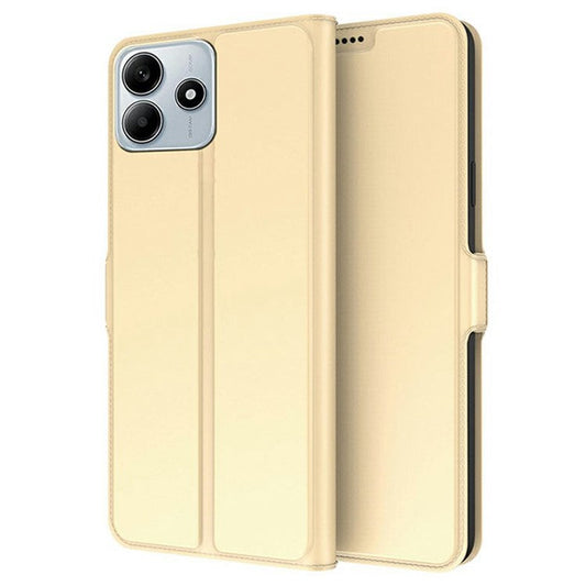 For Xiaomi Redmi Note 14 5G Case Shockproof TPU Inner Shell Leather Phone Cover Card Slot - Gold