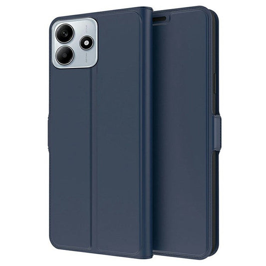 For Xiaomi Redmi Note 14 5G Case Shockproof TPU Inner Shell Leather Phone Cover Card Slot - Blue
