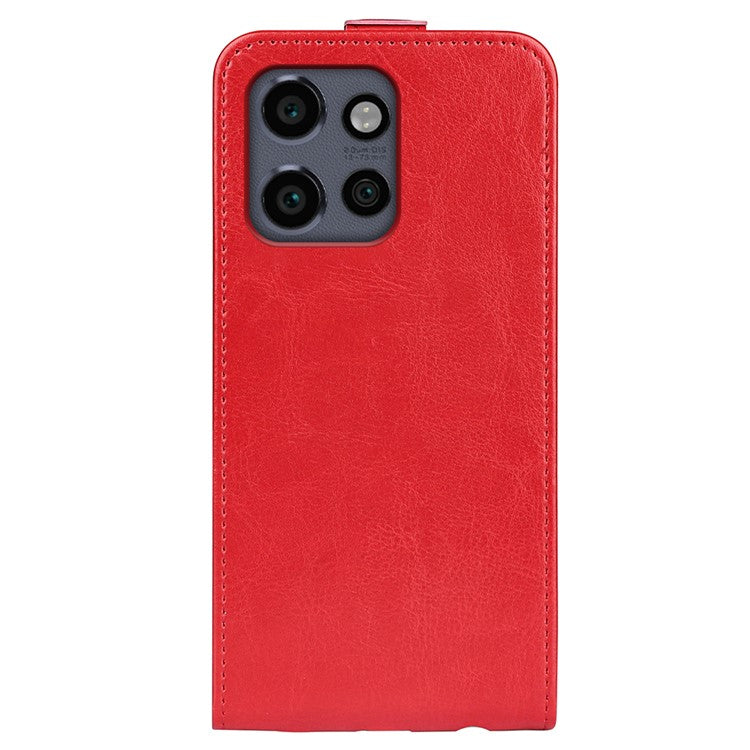 For Motorola Edge 50 Neo 5G / Moto S50 5G / Thinkphone 25 5G Case with Card Slots Vertical Flip Leather Phone Cover - Red