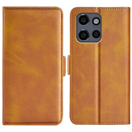 For Motorola Edge 50 Neo 5G / Moto S50 5G / Thinkphone 25 5G Stand Case Calf Texture Leather Wallet Phone Cover - Yellow